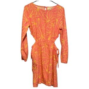 Universal Thread Pink and Yellow Floral Midi Dress